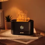 Humidificateur cheminée vapeur effet feu LED - Blanc