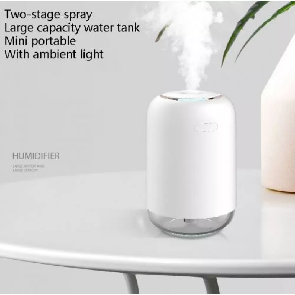 Portabler Luftbefeuchter H03 mit LED Ambientebeleuchtung - Weiss