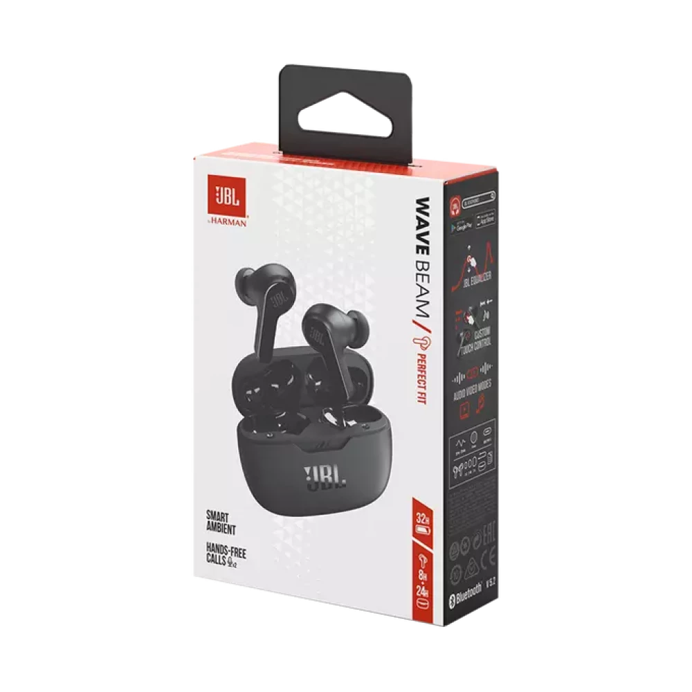 JBL Wave Beam TWS deep bass - écouteurs sans fil Bluetooth - Noir