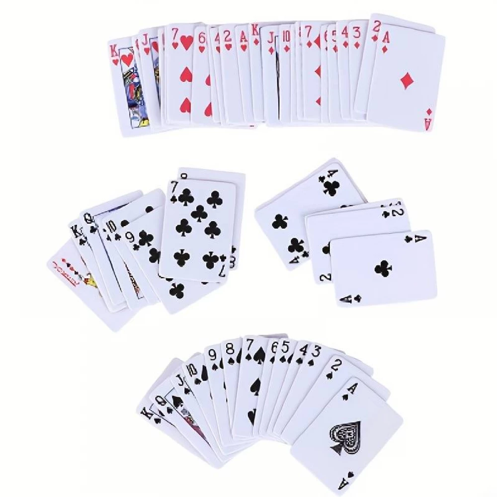 Jeu de cartes miniatures - Idée cadeau amusante pour les fêtes et les anniversaires - Cartes de poker miniatures