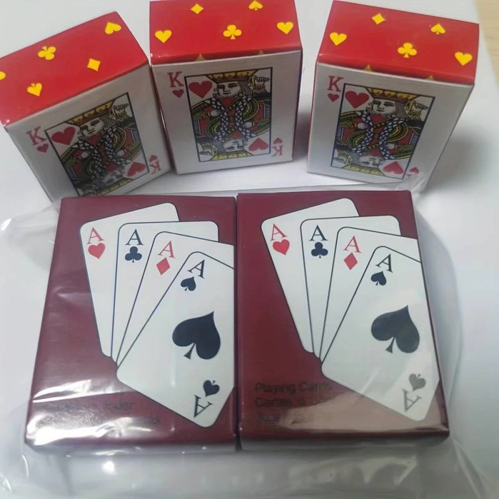 Jeu de cartes miniatures - Idée cadeau amusante pour les fêtes et les anniversaires - Cartes de poker miniatures