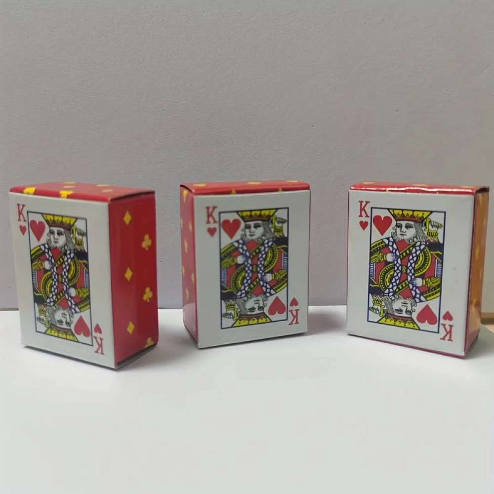 Jeu de cartes miniatures - Idée cadeau amusante pour les fêtes et les anniversaires - Cartes de poker miniatures