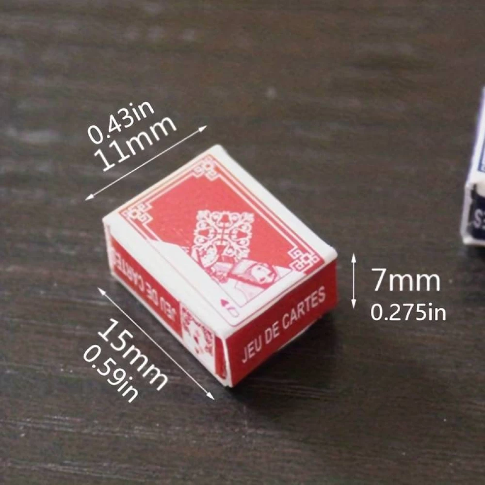 Jeu de cartes miniatures - Idée cadeau amusante pour les fêtes et les anniversaires - Cartes de poker miniatures