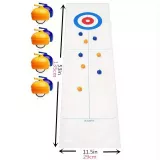 Jeu de curling de table avec 8 pierres (boule de curling) et tapis y compris le House