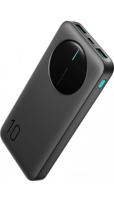 Joyroom Powerbank 3 en 1 avec capacit&eacute; de 10000mAh clean Design 2x USB-A 2.4 & 1x USB-C (In+Out) - Noir