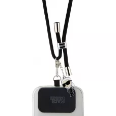 Karl Lagerfeld lanière amovible et réglable avec pendentif métallique de Karl - Noir