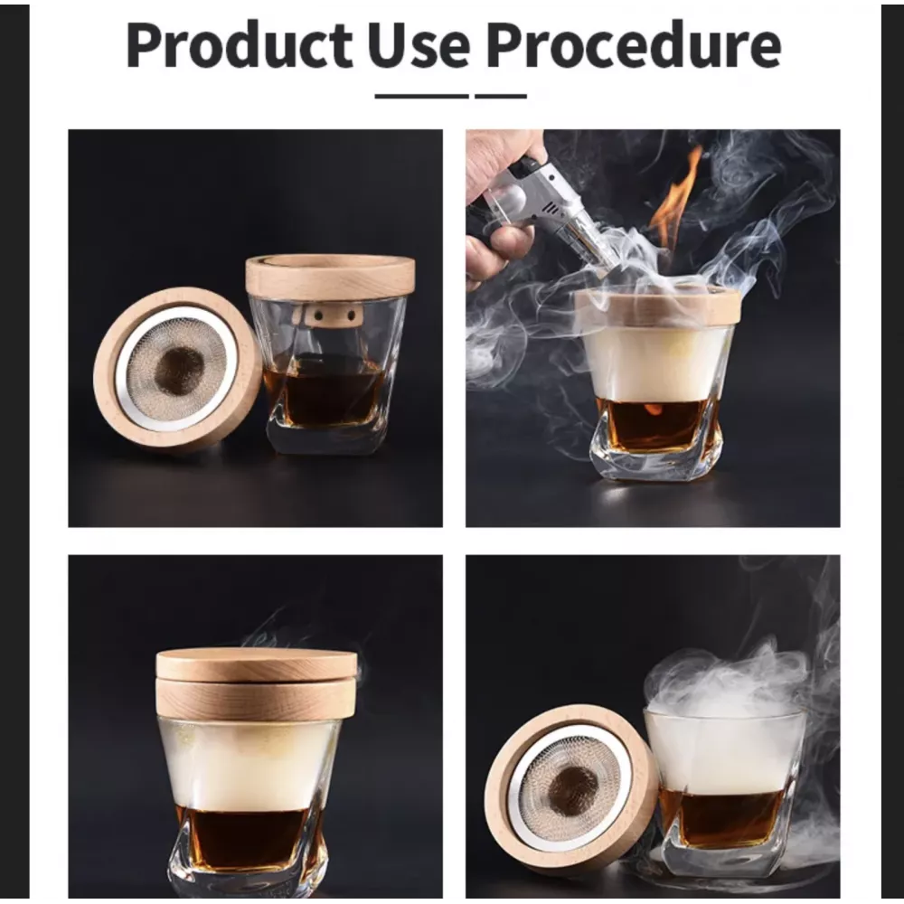 Cocktail Smoker Kit mit Heater sowie premium Wood 4 Holzsorten für smoking Whiskey & Bourbon