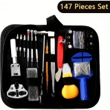 Kit outils r&eacute;paration montre (147 pi&egrave;ces) set d'horloger complet - Noir