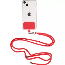 Lacet accessoire universel adaptateur pour coques de smartphone collier élégant - Rouge