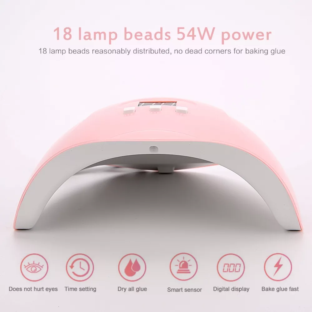 Tragbare LED-Lampe zum Trocknen von semi-permanentem Lack zu Hause - Hellrosa