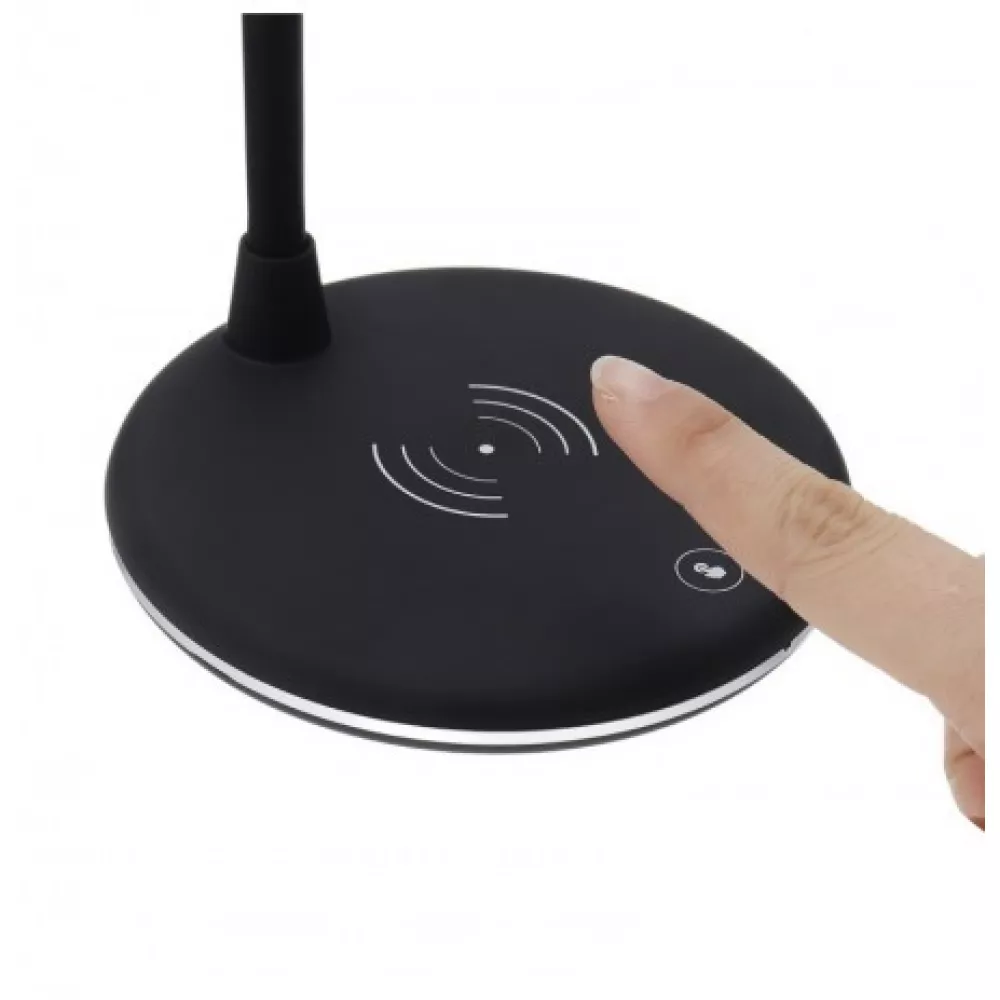 3-in-1-Nachttischlampe mit Lautsprecher, kabelloser Aufladung Wireless Charging - Weiss