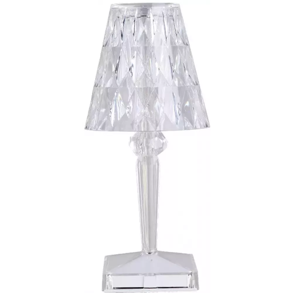 Nachttischlampe Design transparent Touch-Stil Kristall Diamanten und mehrfarbige LEDs drahtlos