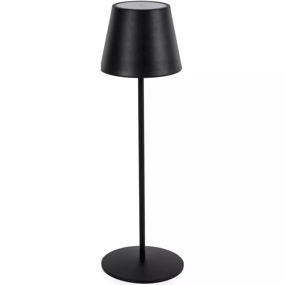 Portable Tischlampe minimalistisches Nordic Design aus Metall - Schwarz