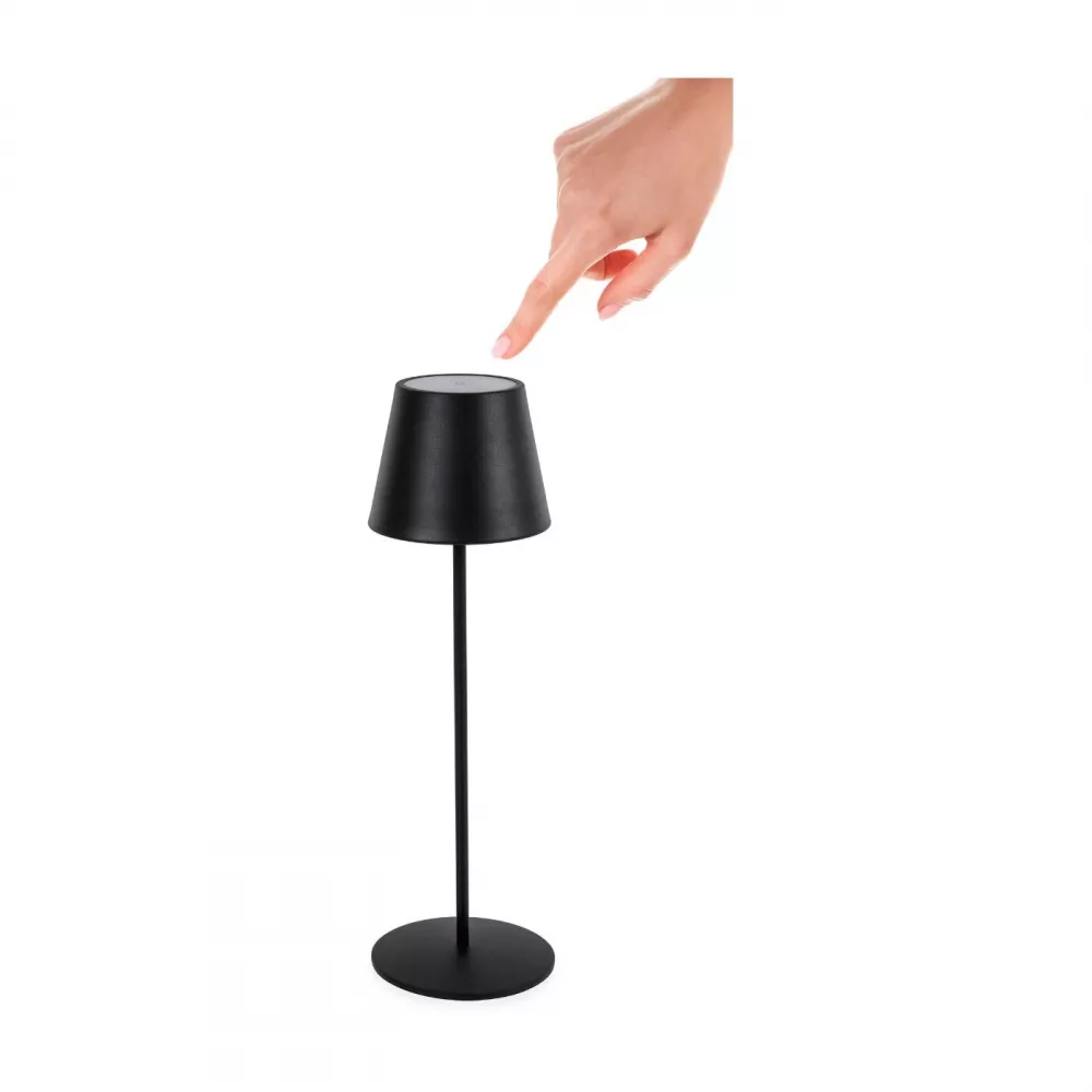 Portable Tischlampe minimalistisches Nordic Design aus Metall - Schwarz