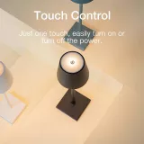 Portable Tischlampe minimalistisches Nordic Design aus Metall - Schwarz