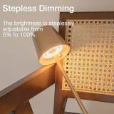 Portable Tischlampe minimalistisches Nordic Design aus Metall - Schwarz