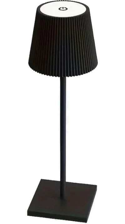 Lampe de table sans fil design à contrôle tactile - Lumière de Nuit LED dimmable - Noir