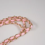 Elegante und raffinierte universelle Smartphone-Schlaufe/Schnalle aus Kunstleder und Metall - Rosa