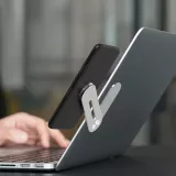 Laptop/Display Extension Magnetischer Smartphone Halter-arm Aluminium - Silber