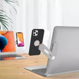 Laptop/Display Extension Magnetischer Smartphone Halter-arm Aluminium - Silber