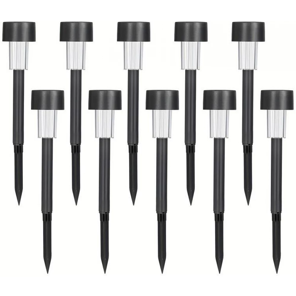 Lot de 10 lampes solaires à LED Ambience pour l'extérieur - Jardin - Balcon - Terrasse