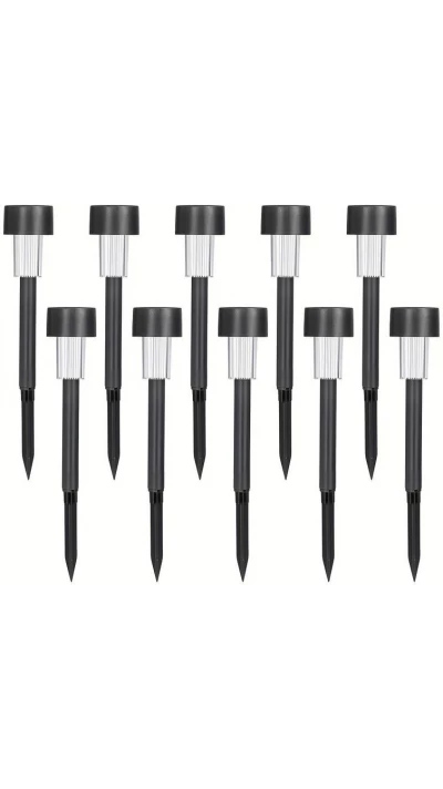 Lot de 10 lampes solaires à LED Ambience pour l'extérieur - Jardin - Balcon - Terrasse