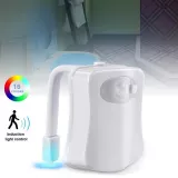 Lumière LED pour toilettes 16 couleurs avec capteur de mouvement - Blanc