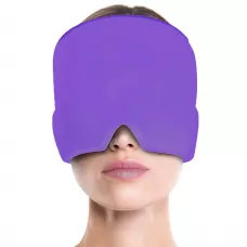 Masque / bonnet universel anti-migraine thérapie froid et chaud pour adulte - Violet