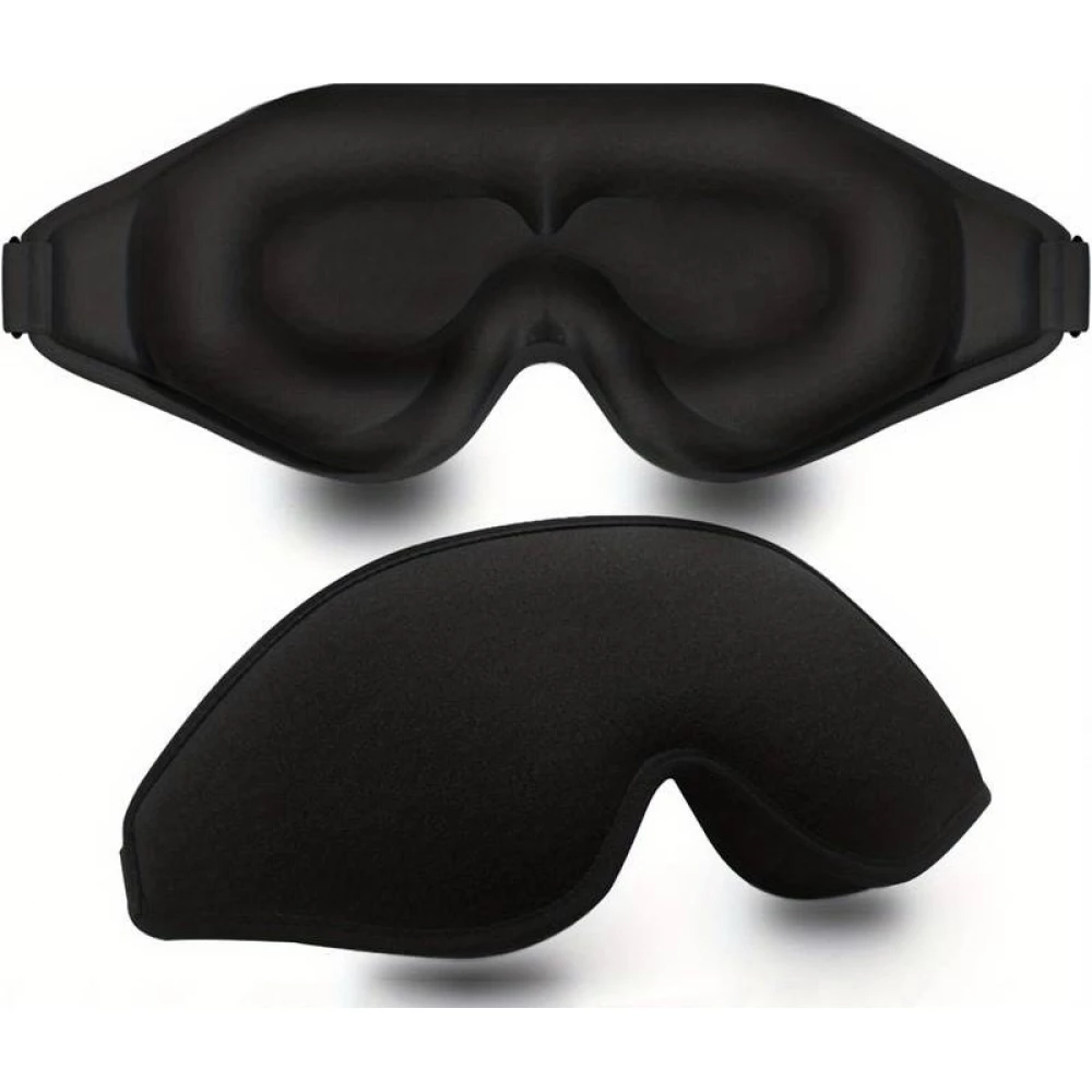 3D-geformte, verstellbare Schlafmaske für die Augen Unisex ideal zum Schlafen - Schwarz