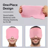 Masque / bonnet universel anti-migraine thérapie froid et chaud pour adulte - Noir