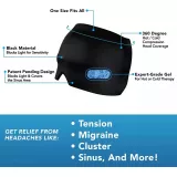 Masque / bonnet universel anti-migraine thérapie froid et chaud pour adulte - Noir