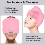 Masque / bonnet universel anti-migraine thérapie froid et chaud pour adulte - Noir