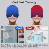 Masque / bonnet universel anti-migraine thérapie froid et chaud pour adulte - Noir