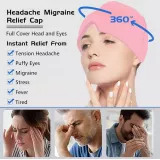 Masque / bonnet universel anti-migraine thérapie froid et chaud pour adulte - Noir