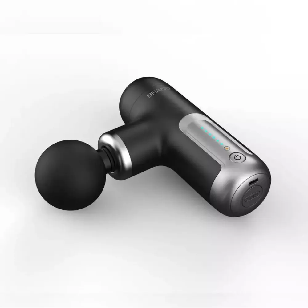 Mini Massage Gun BLD-307 - 6-Stufiger Vibrationsmodus inkl. 4 Aufsätze - Schwarz