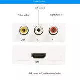 Mini Adapter Cinch RCA AV zu HDMI 1080P Konverter für TV / PC / Spielekonsole - Schwarz