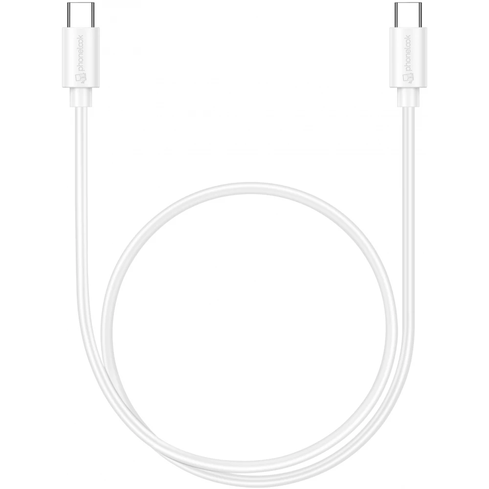 Mini câble chargeur USB-C vers USB-C (50 cm) - PhoneLook - Blanc