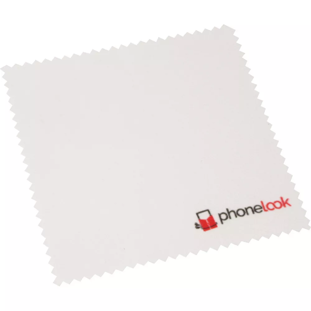 Mini chiffon microfibre suède (200g/m2 - 10 x 10 cm) pour nettoyage écran/téléphone - PhoneLook - Blanc