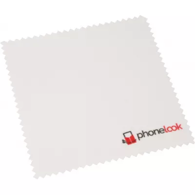 Mini chiffon microfibre suède (200g/m2 - 10 x 10 cm) pour nettoyage écran/téléphone - PhoneLook - Blanc