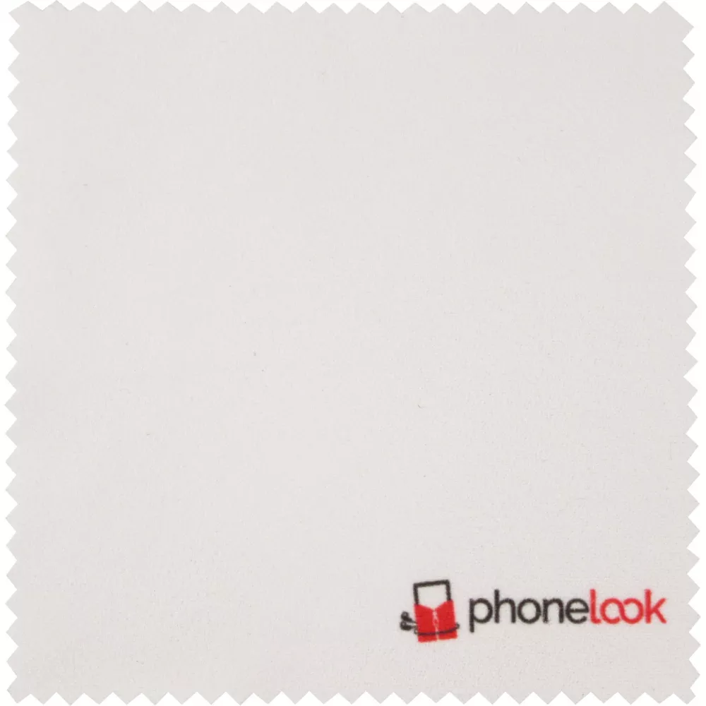 Mini chiffon microfibre suède (200g/m2 - 10 x 10 cm) pour nettoyage écran/téléphone - PhoneLook - Blanc
