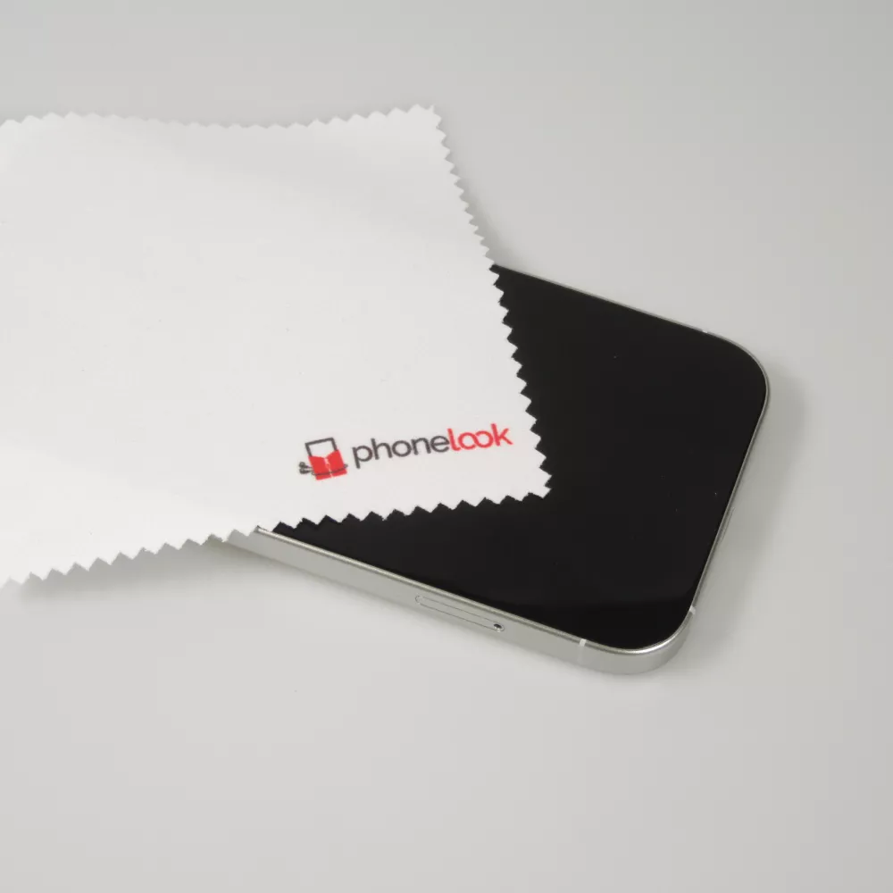 Mini chiffon microfibre suède (200g/m2 - 10 x 10 cm) pour nettoyage écran/téléphone - PhoneLook - Blanc