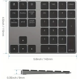 Mini clavier pavé numérique sans fil Bluetooth portable rechargeable compact look MacBook - Blanc