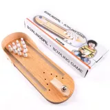 Mini jeu de bowling de table en bois - jeu de société amusant pour la famille et les enfants à partir de 6 ans