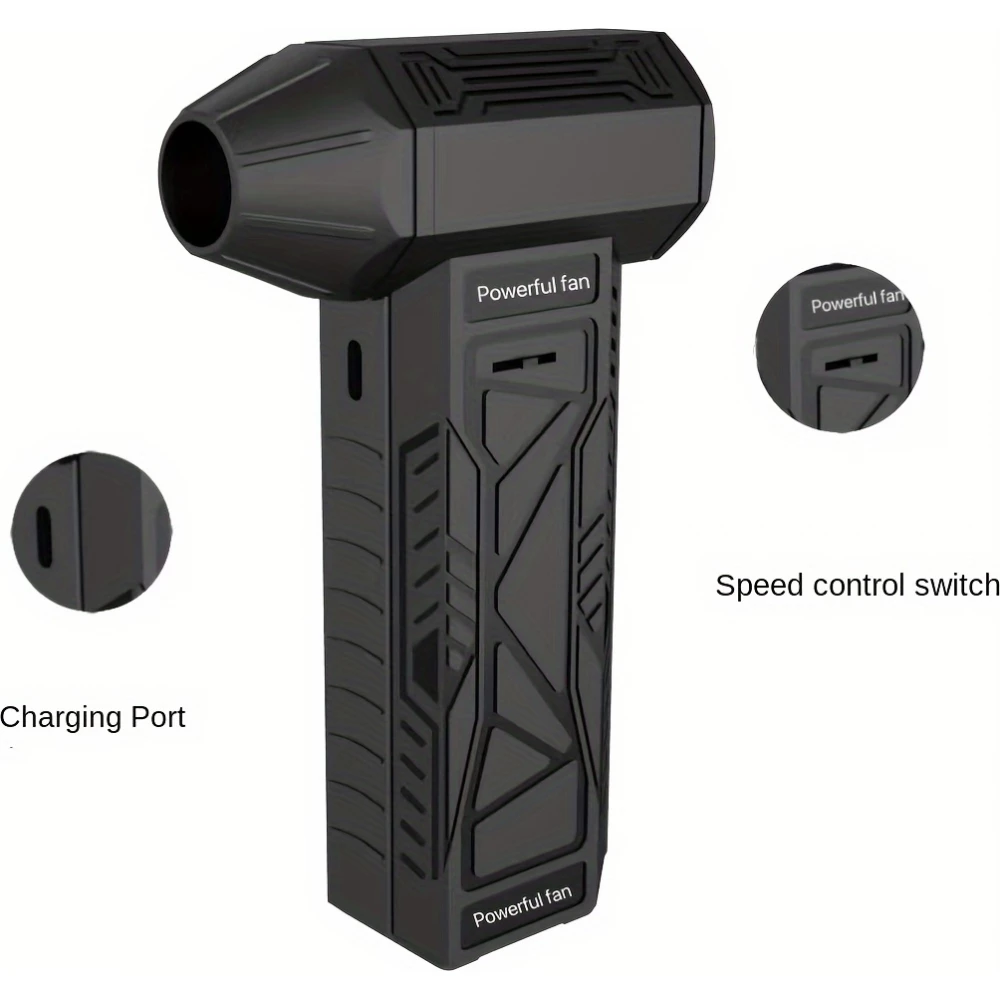 Mini souffleur haute pression - Ventilateur Turbo Portable (130000 tours/min) - Noir