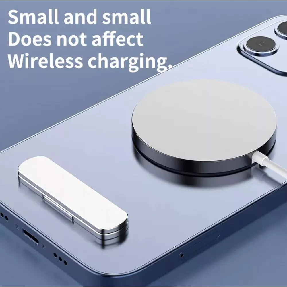Mini support pliable pour smartphone et tablette en aluminium - Noir