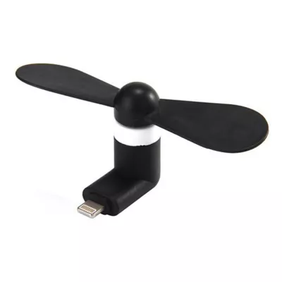 Mini ventilateur noir pour smartphone parfait pour les déplacements et les journées chaudes - USB-C (Android)