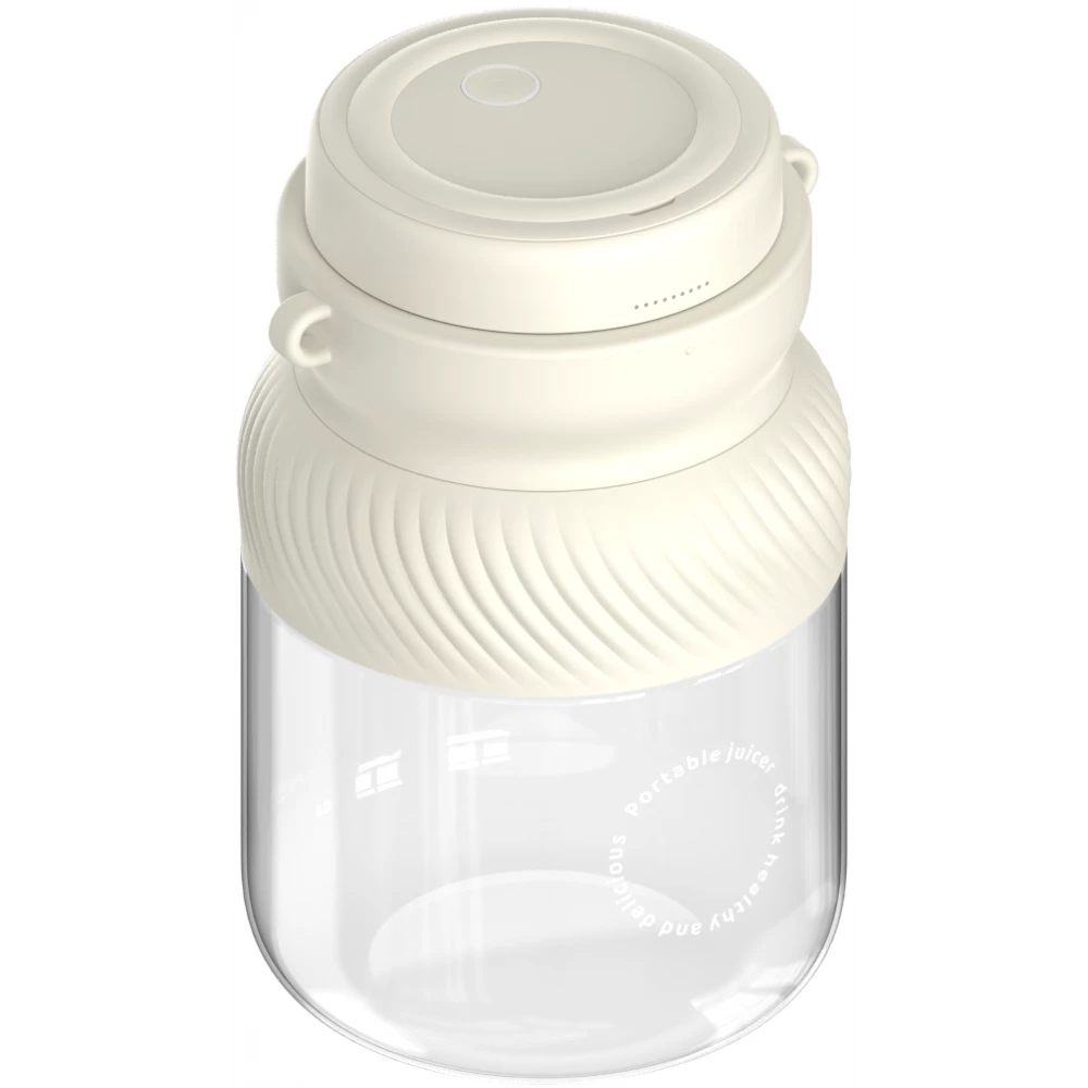 Tragbarer Akku-Mixer grosse Kapazität 500ml Smoothie Maker tragbar mit Schlaufe - Weiss