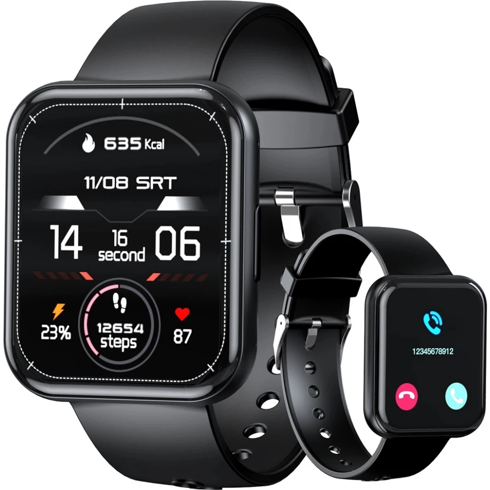 Montre connectée smartwatch Choetech WT001 Bluetooth 5.0 étanche IP67 (fonction de réponse aux appels, modes sport multiples) - Noir