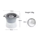 Moule à glaçon boule géante silicone pour cocktails & longdrinks - Noir