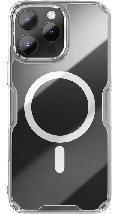Coque iPhone 16 - Nillkin Magnetic Nature Pro avec MagSafe - Transparent